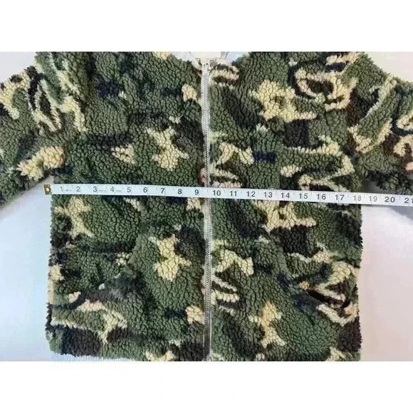 Chaser Womens Camo Teddy Bear Bomber Jacket NWT Small Satin Lined Neutral Zip Up - Picture 7 of 9